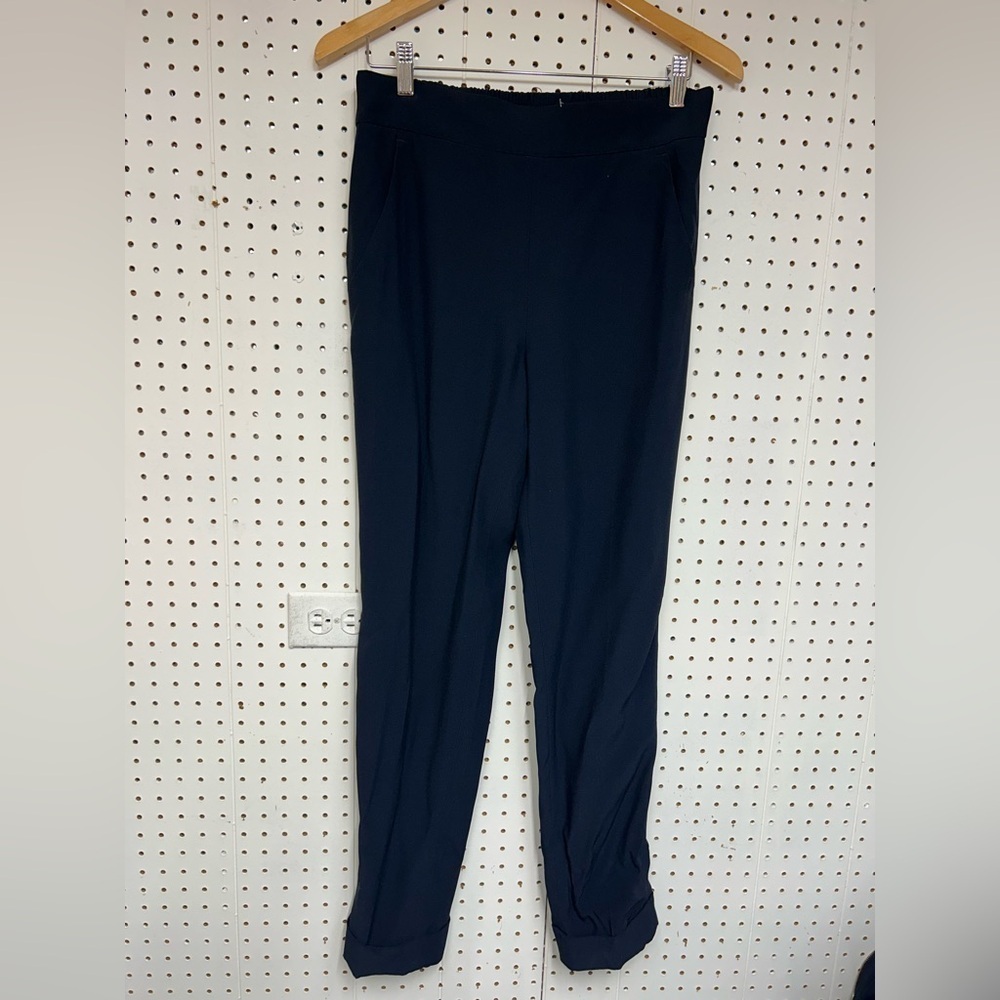Akris Navy Blue Pleated Women's Pants